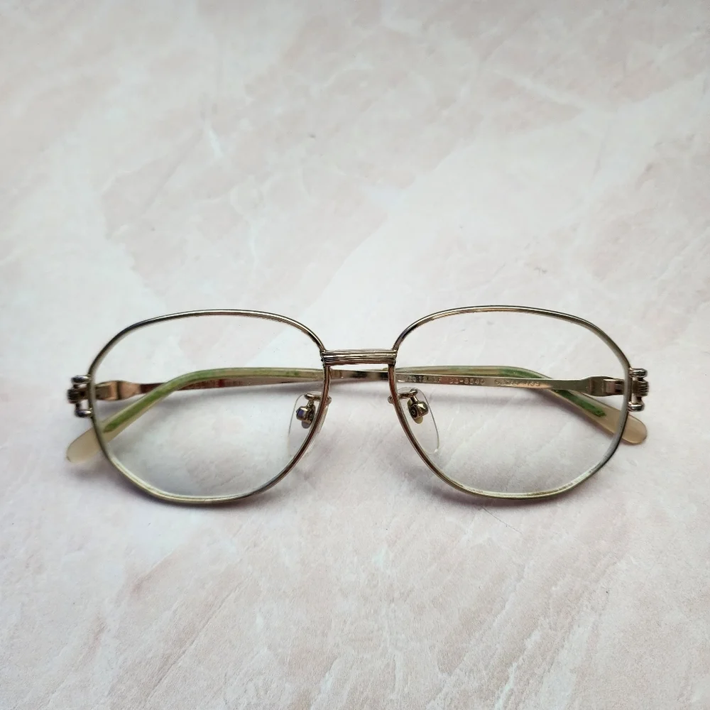 CELINE x VINTAGE 12K Gold Filled‎ Oval Glasses Frames style 8560